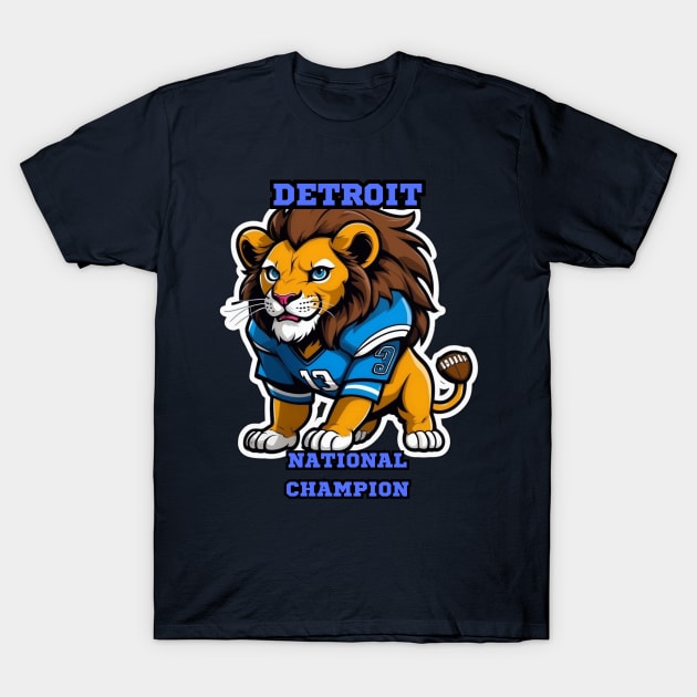 Detroit Lions T-Shirt by Charlie Dion